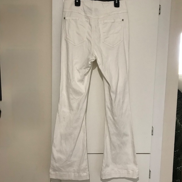INC High-waisted Ivory Flared/bell bottom Stretch Jeans - Picture 5 of 7